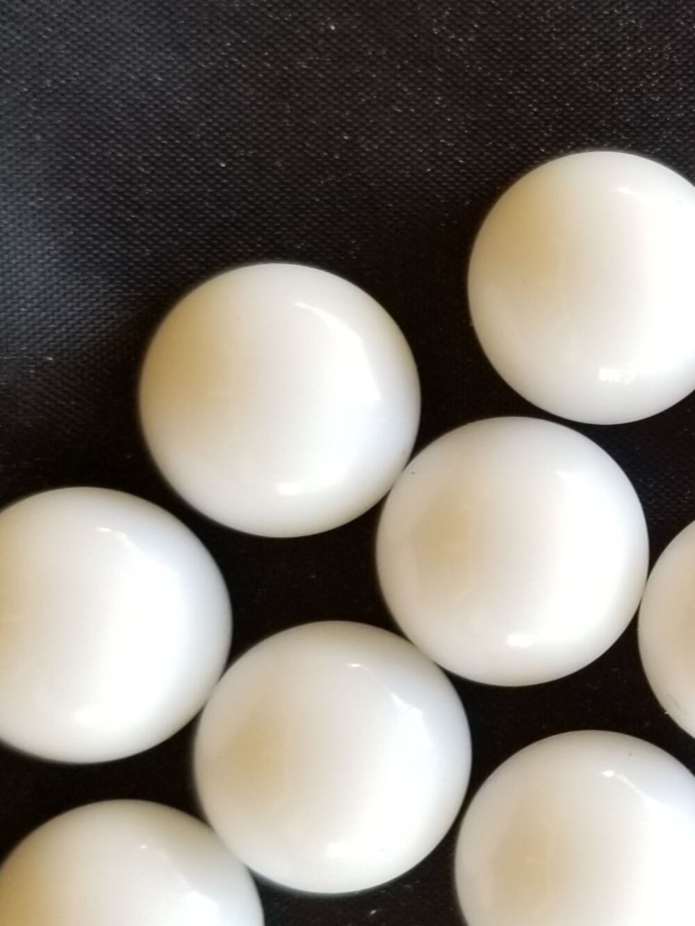 15mm Glass Cabochons  Carbuncles White 1/4 Gross Factory Pack